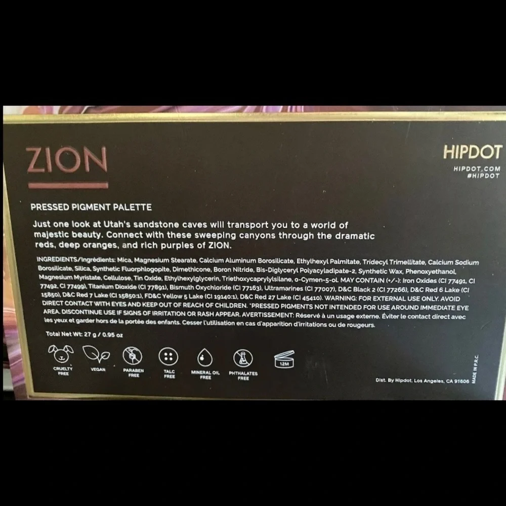 Hipdot Zion 15 eyeshadow‎ palette